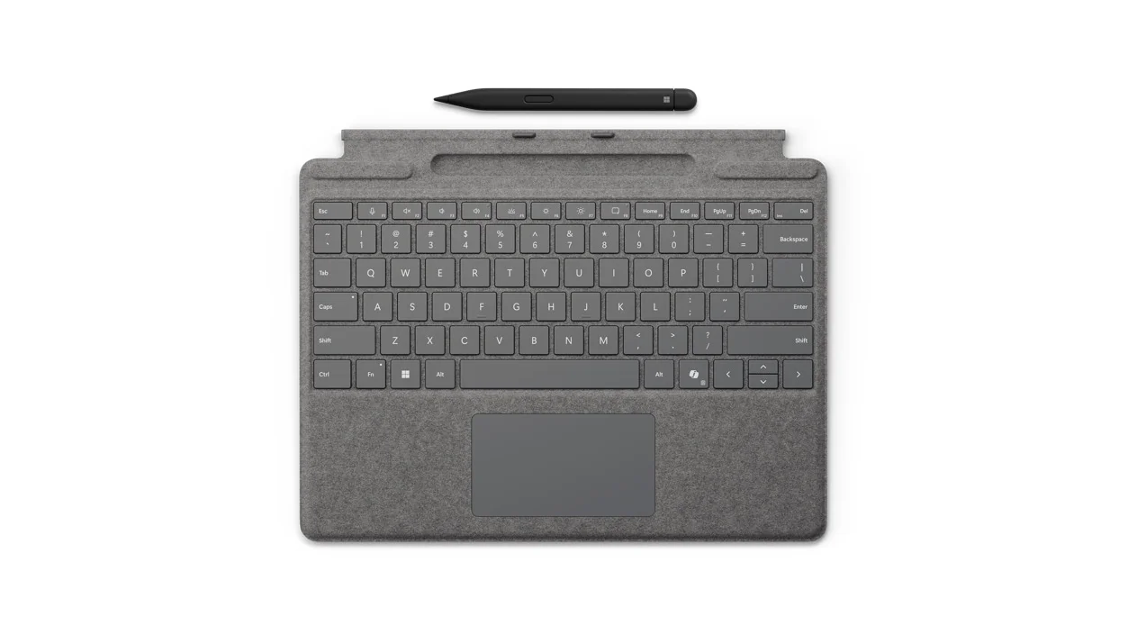 MS Surface Pro Zubehör Type Cover inkl. Slim 2 Pen *platinum* - (DE/AT)