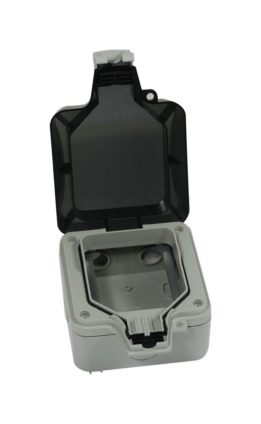 Dosen TP, AP(IP66),1-fach(Eckiger Außenrahmen), CAT6A, Keystone Slim-line/Short 3P, Reinweiss, Synergy 21,