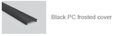 Synergy 21 LED U-Profil zub ALU001-R schwarz PC frosted diffusor/cover + ALU002-R, ALU003, ALU004, ALU007-R, ALU021, ALU024, Kunststoffabdeckung mattiert