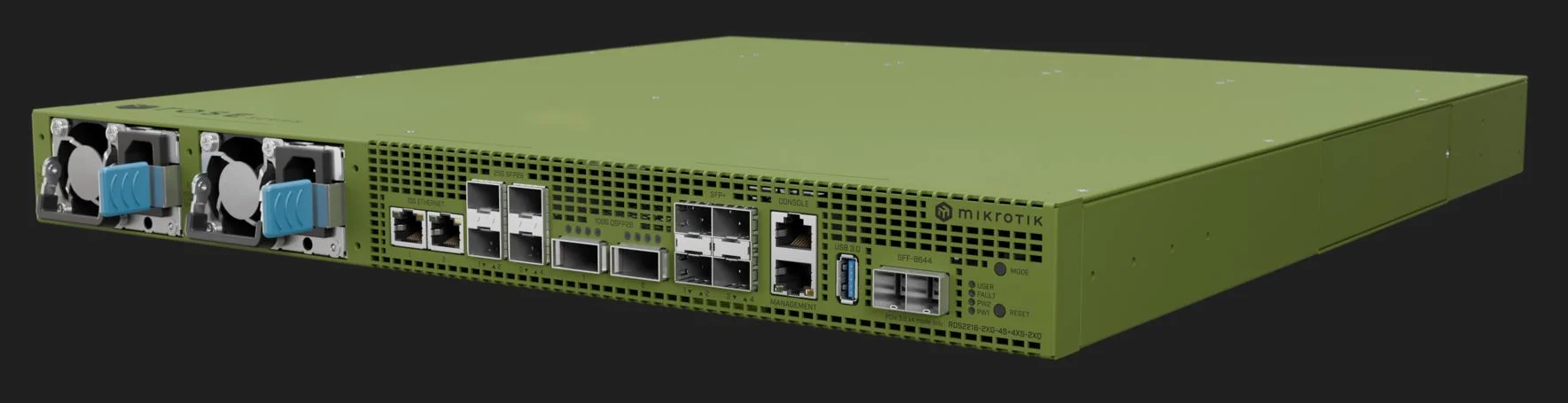 MikroTik ROSE Data Server RDS2216-2XG-4S+4XS-2XQ, 2x 100G QSFP, 4x 25G SFP28, 4x 10G SFP+, 2x 10G RJ45