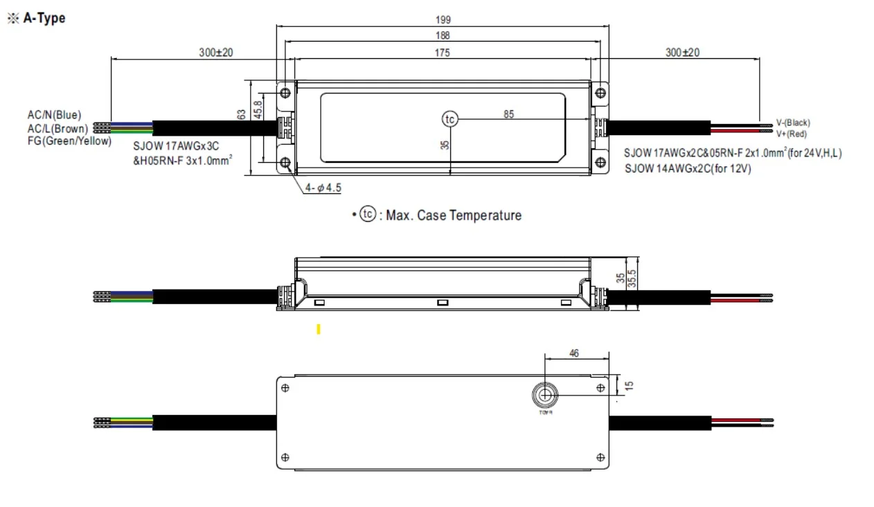 MEANWELL Netzteil - 24V 200W IP67