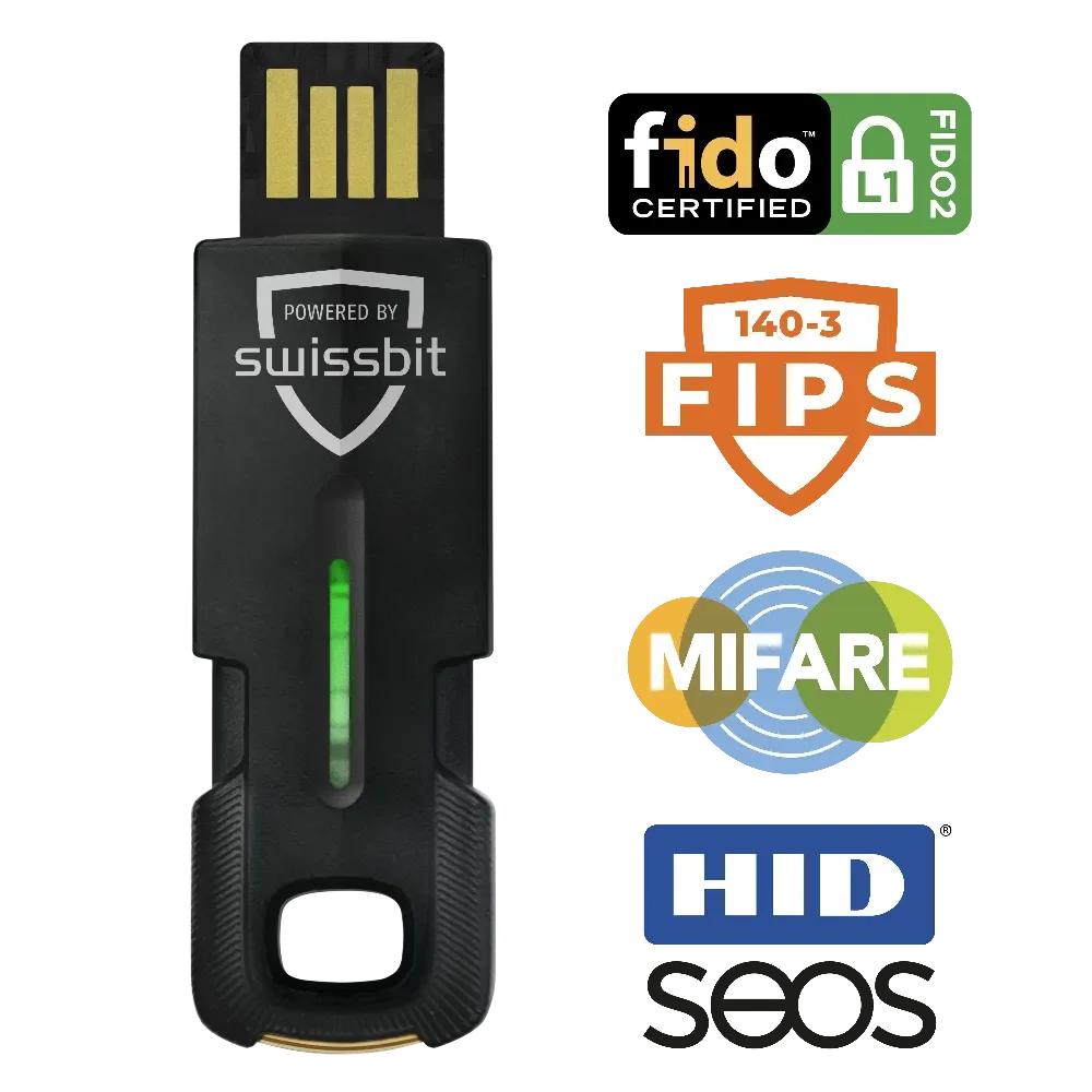 Swissbit iShield Key 2 FIDO2 USB-A in Einzelverpackung