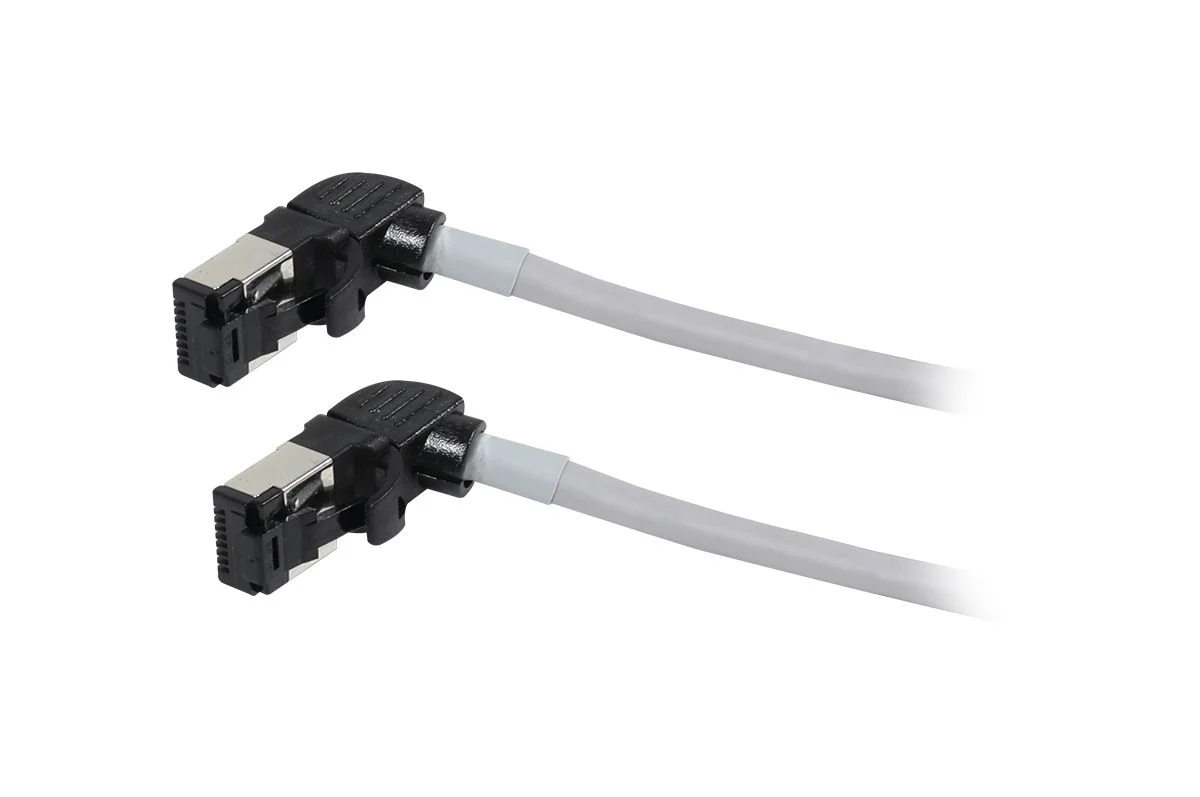 Patchkabel RJ45, CAT6A 500Mhz, 1.5m, grau, S/FTP, slimline rund d=4,5mm, TPE/LSZH(Superflex), AWG28, mit CAT7 Rohk., drehbarer Stecker, Synergy21