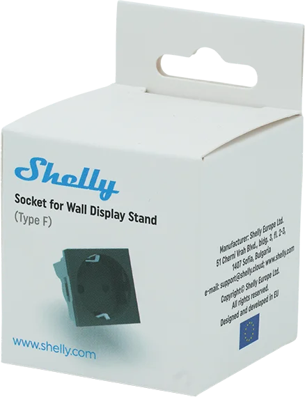 Shelly · Unterputz Zubehör ·Wall Display · Stand Socket · Schwarz