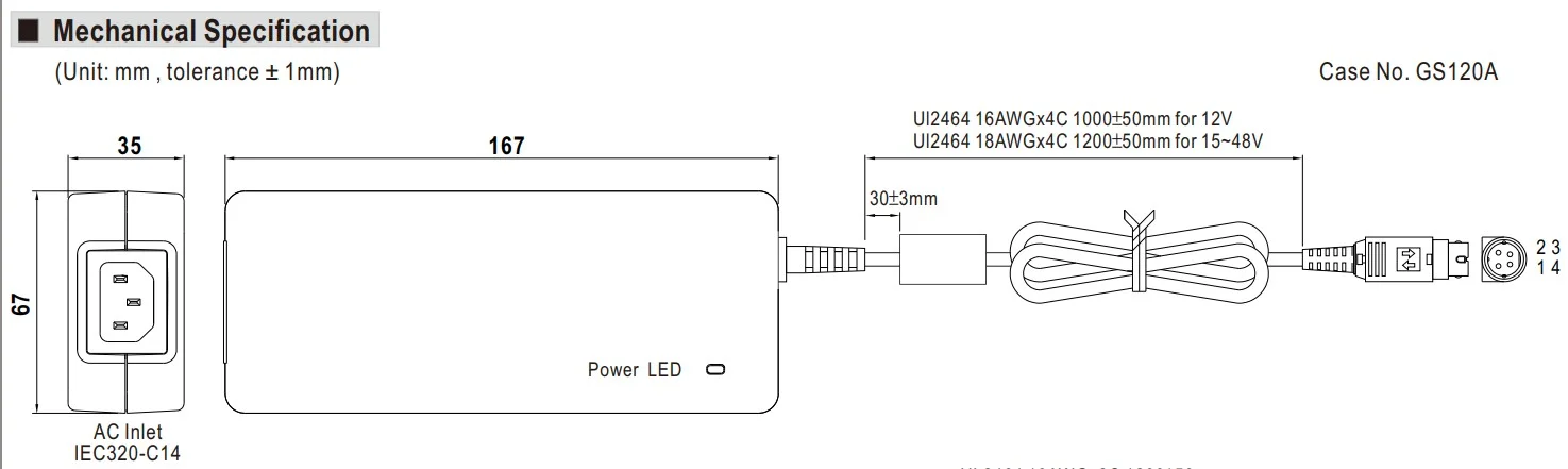 Mean Well Netzteil - 12V 120W