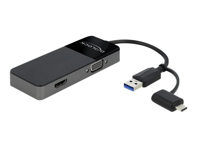 DELOCK Adapter USB 3.0 zu 4K HDMI + VGA