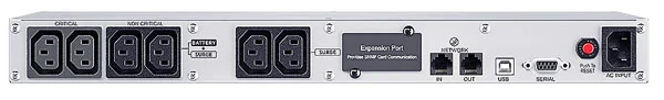 CyberPower USV, PFC-Serie, 19" 1HE, 500VA/300W, Line-Interactive, reiner Sinus, USB/RS232,