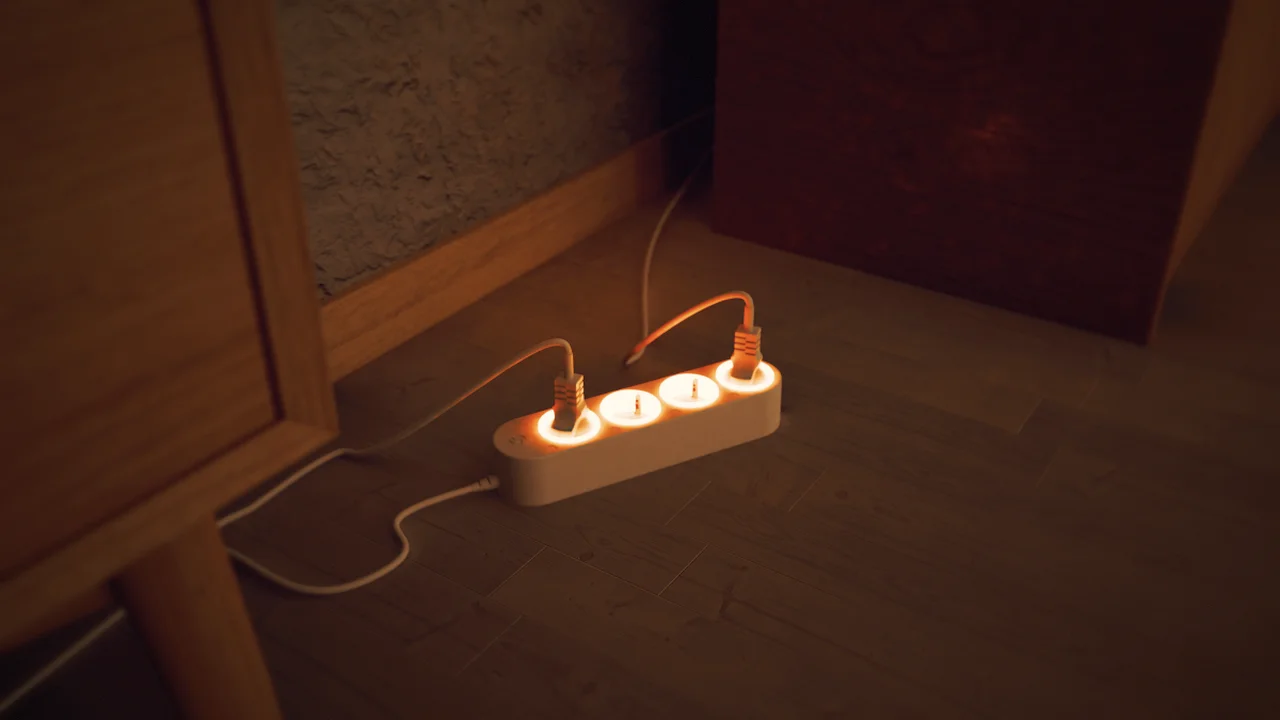 Shelly · Plug & Play " Power Strip 4 Gen4" · Smarte Steckdosenleiste · 4x 12A · Messfunktion · WLAN · Zigbee · Matter · BT · weiß