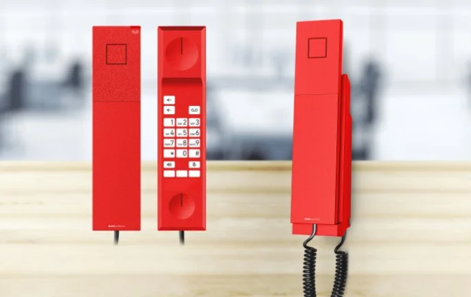 Snom E303A Notfalltelefon Rot -Analog-