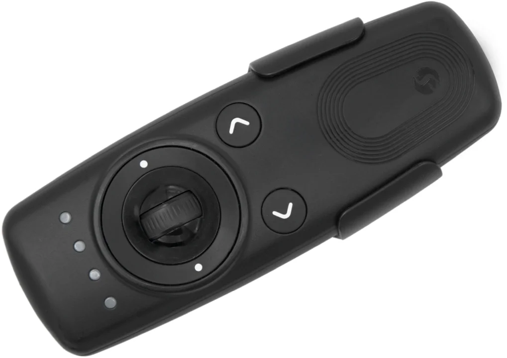 Shelly · Plug & Play · " Blu Remote Control ZB black" · Fernbedienung inkl. Halterung · BT · Zigbee · 4 Kanäle · Gestensteuerung · Scrollrad · 2x AAA