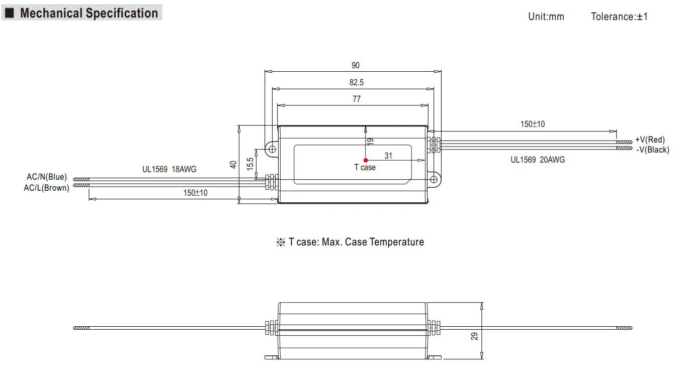 MEANWELL Netzteil - 24V 12W IP42