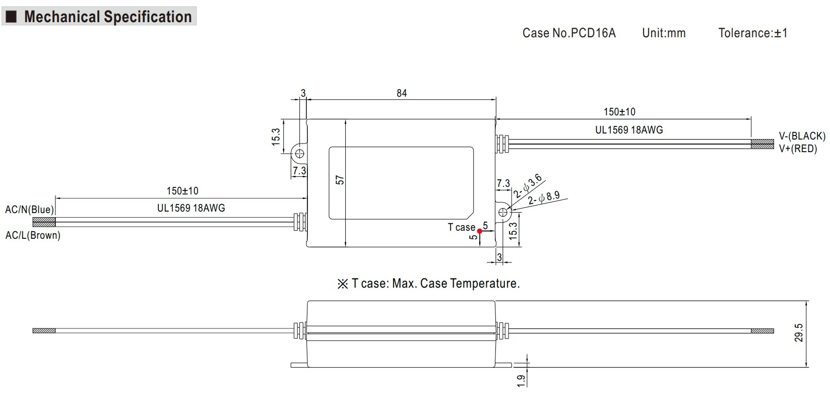 MEANWELL Netzteil - 24V 35W IP67