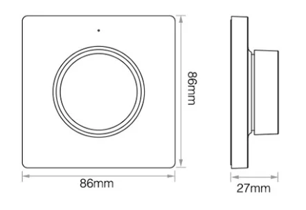 Synergy 21 LED Fernbedienung 2,4GHz 4 Zonen Wireless Dimm Panel (w) *Milight/Miboxer*