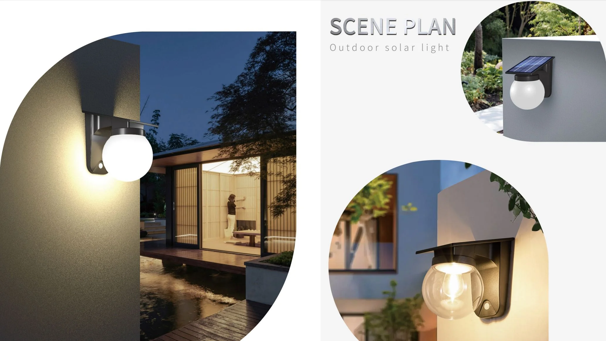 Synergy 21 LED Wand Akku Solar Lampe - Ball clear -