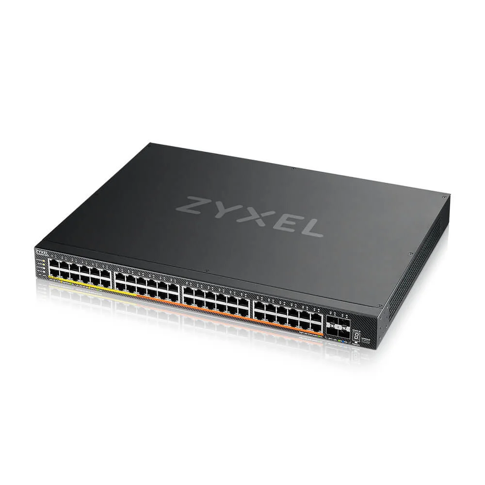 Zyxel Switch full managed Layer3 28 Port • 24x 2.5 GbE • PoE Budget 700/1440 Watt • 4x 10 Gb SFP+ Combo • 19" • NebulaFlex Pro • XMG2230-28HP