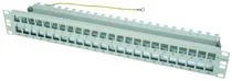 Telegärtner Modulträger, Patchpanel, f. 48xAMJ/AMJ-S-Mod./Kupp., 19", incl.Kabelabfangung, Lichtgrau,