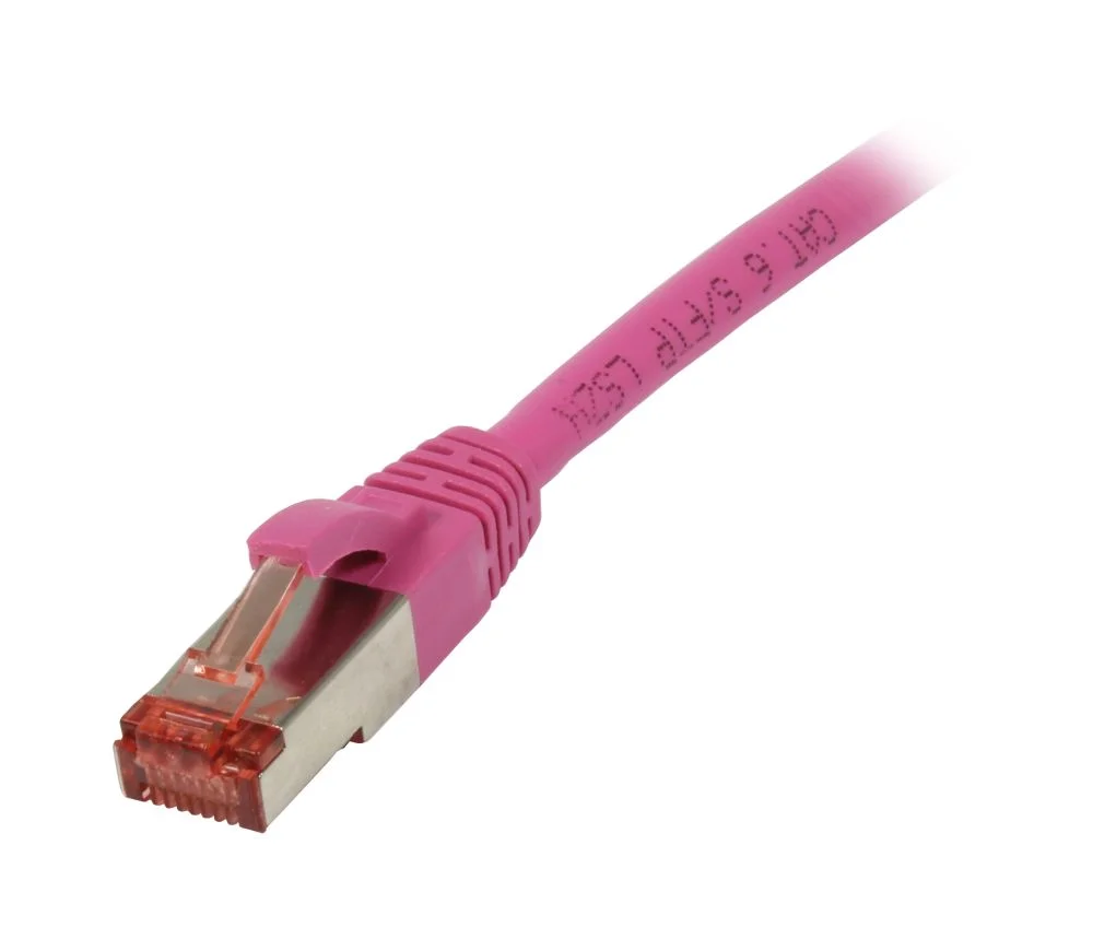 Patchkabel RJ45, CAT6 250Mhz, 15m magenta, S-STP(S/FTP), LSZH, Synergy 21,