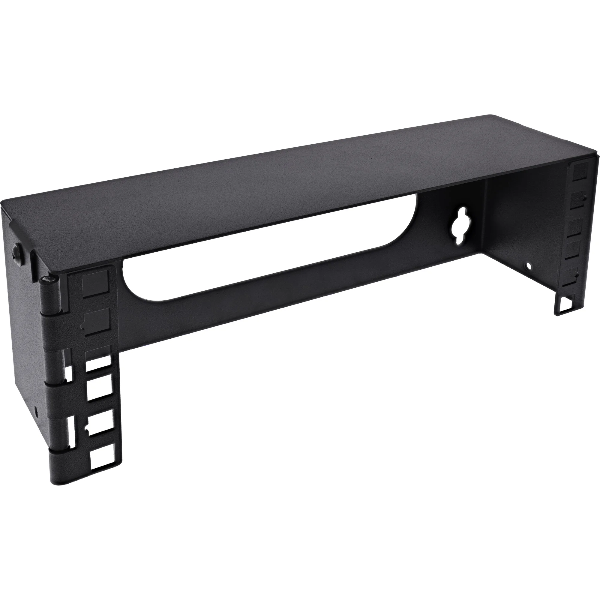 InLine® 10" Mini Rack zur Wandmontage, 2HE, 7,6cm Tiefe, schwarz