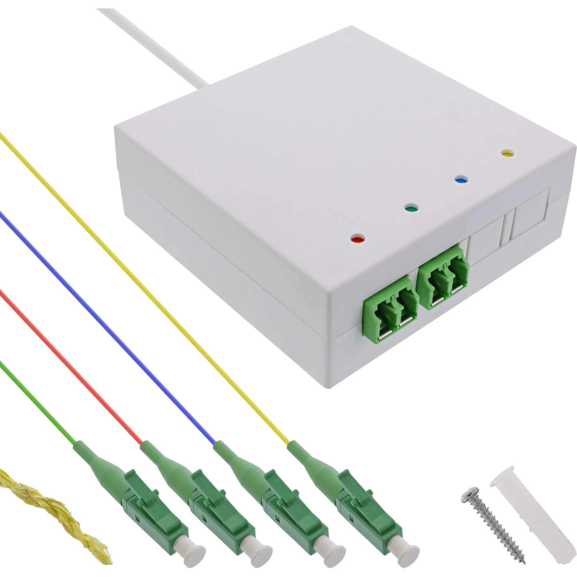 InLine® FTTH Verlängerungsbox vorkonfektioniert 4x LC/APC 9/125µm 20m