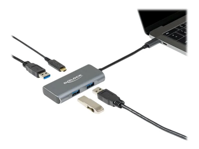 DELOCK Externer USB 3.2 Gen 2 USB C Hub