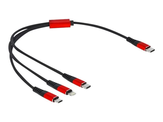 DELOCK USB Ladekabel 3in1 USB Typ-C 30cm