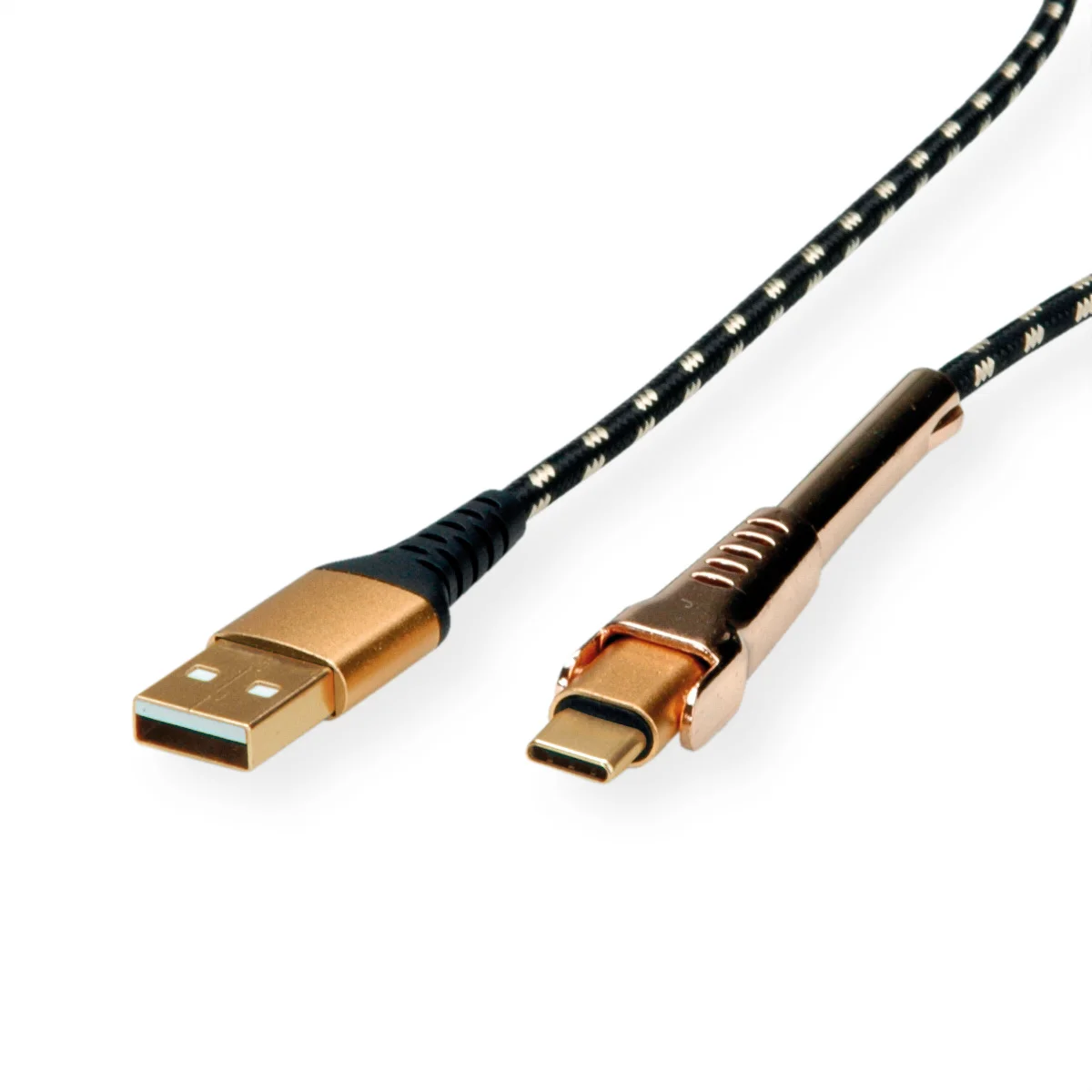 ROLINE GOLD USB 2.0 Sync- & Ladekabel, USB-A/USB-C, Stütze, 1 m