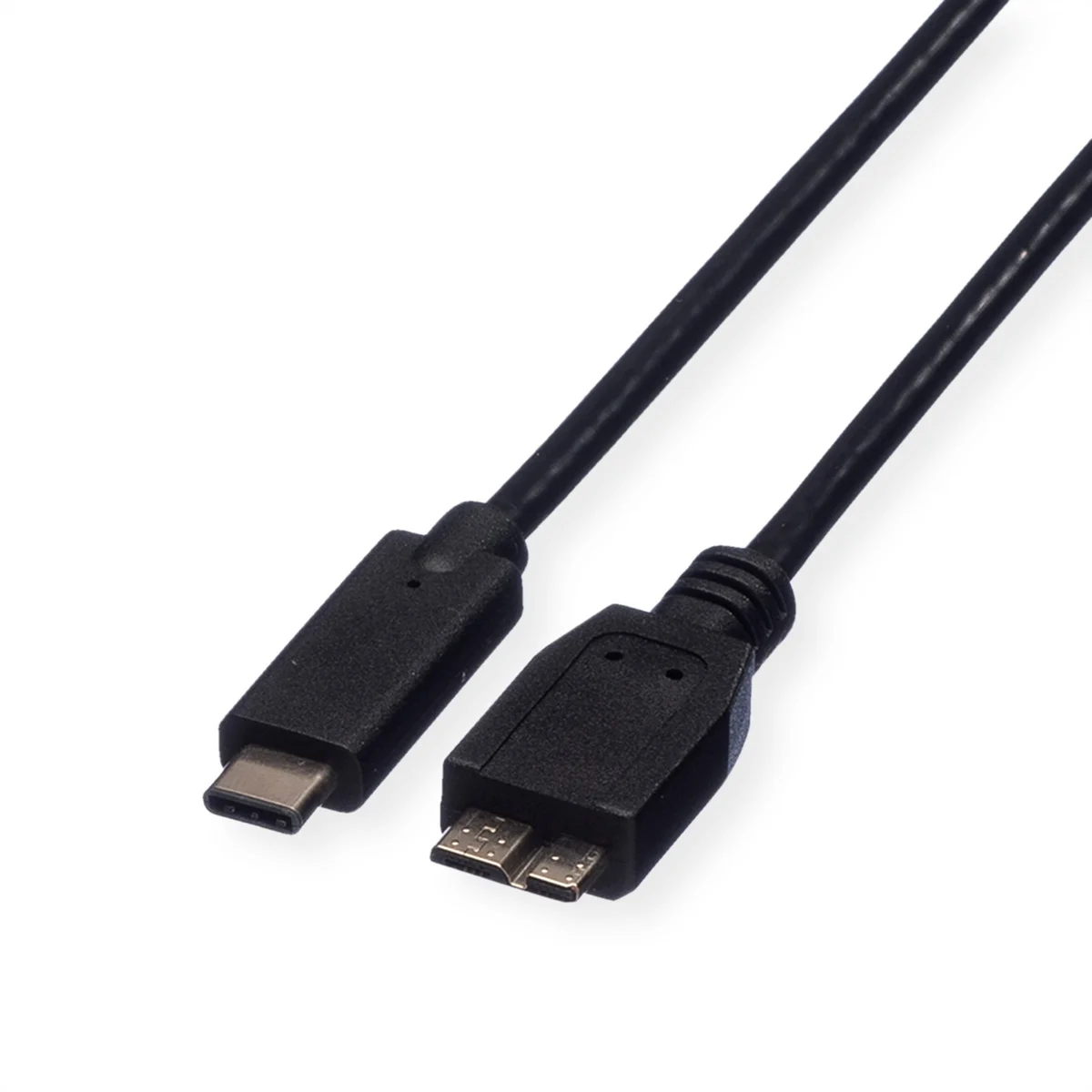 ROLINE USB 3.2 Gen 1 Kabel, C-Micro B, ST/ST, schwarz, 1 m