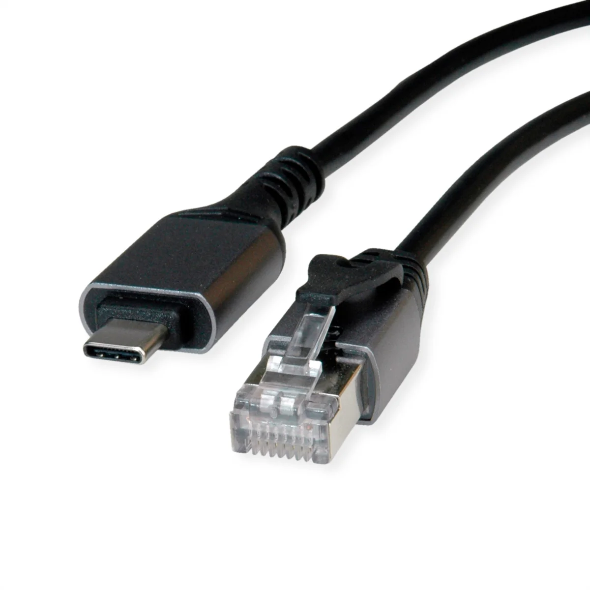 VALUE USB 3.2 Gen 2 Typ C zu Gigabit Ethernet Konverterkabel, schwarz, 3 m
