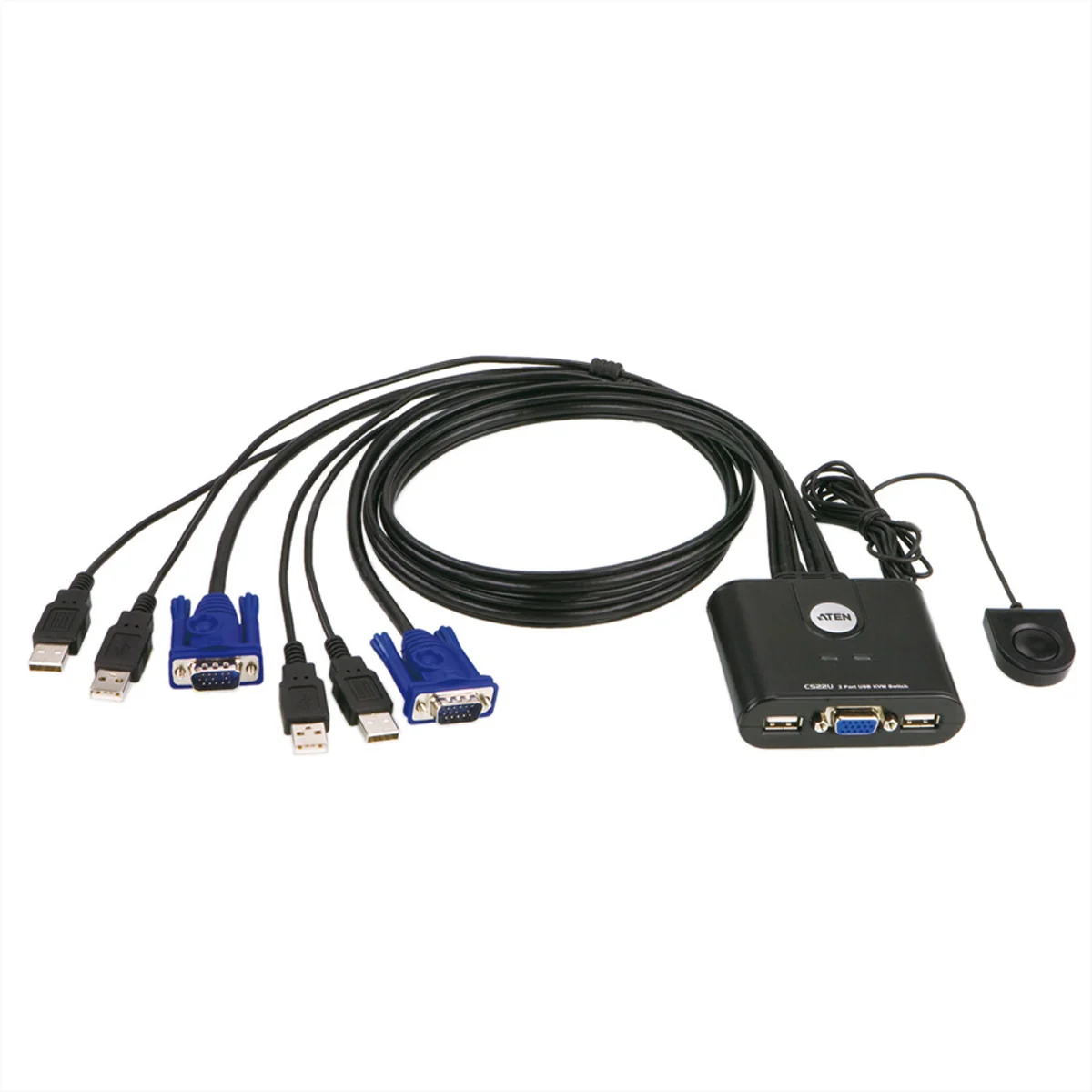 ATEN CS22U KVM Switch VGA, USB, 2 Ports
