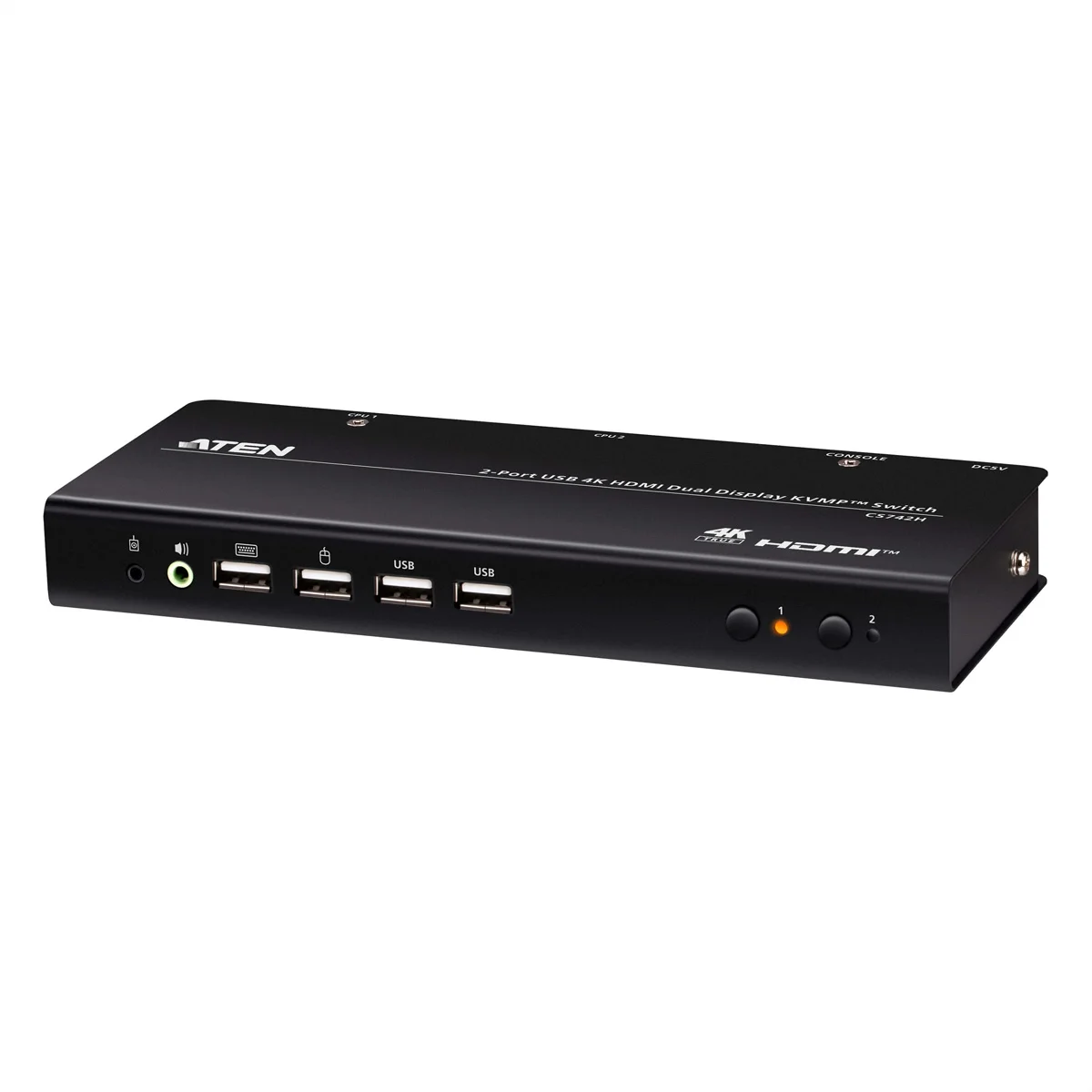 ATEN CS742H 2 Port USB 4K HDMI Dual Display KVM Switch