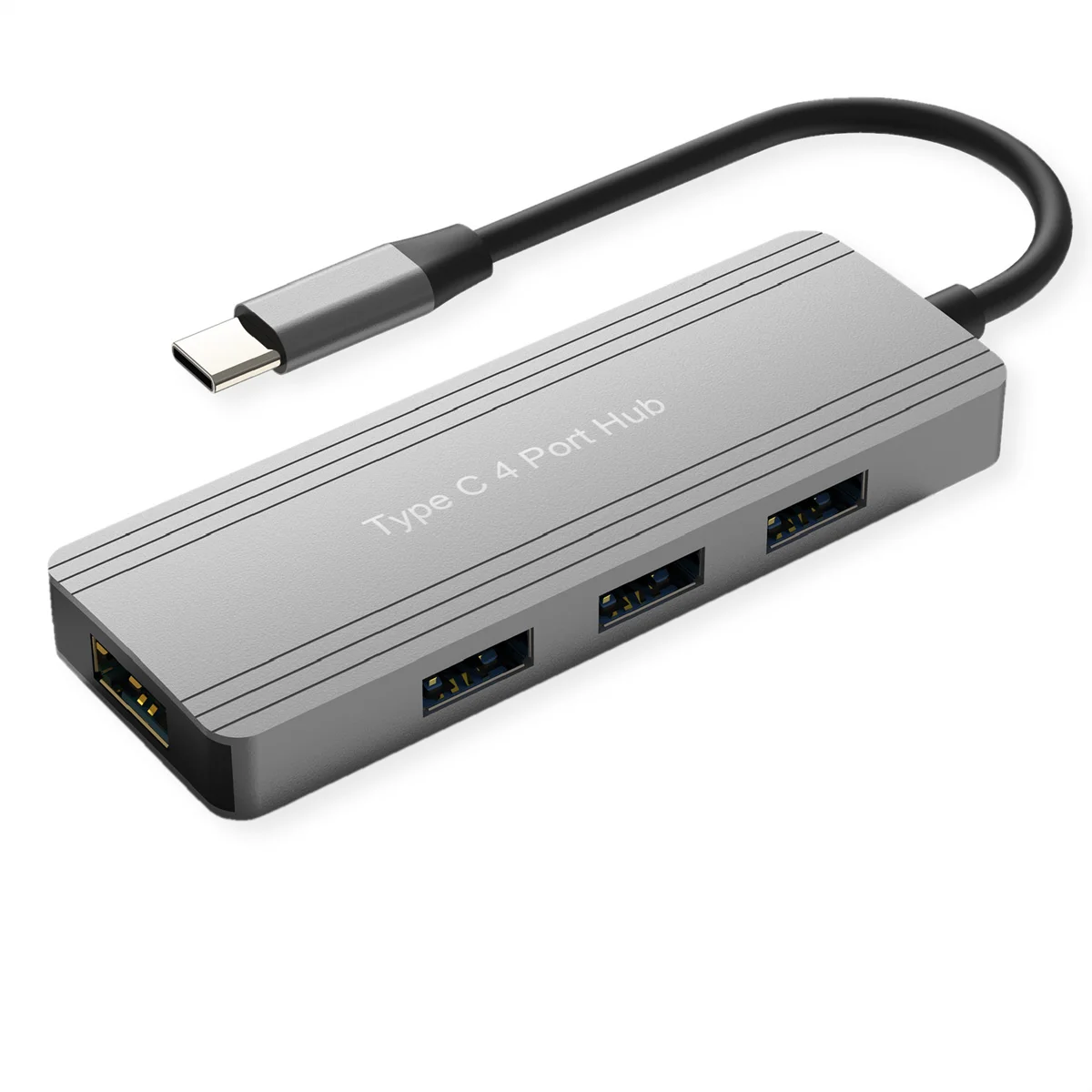 VALUE USB 3.2 Gen 1 Hub, 4fach, USB-C Anschlusskabel