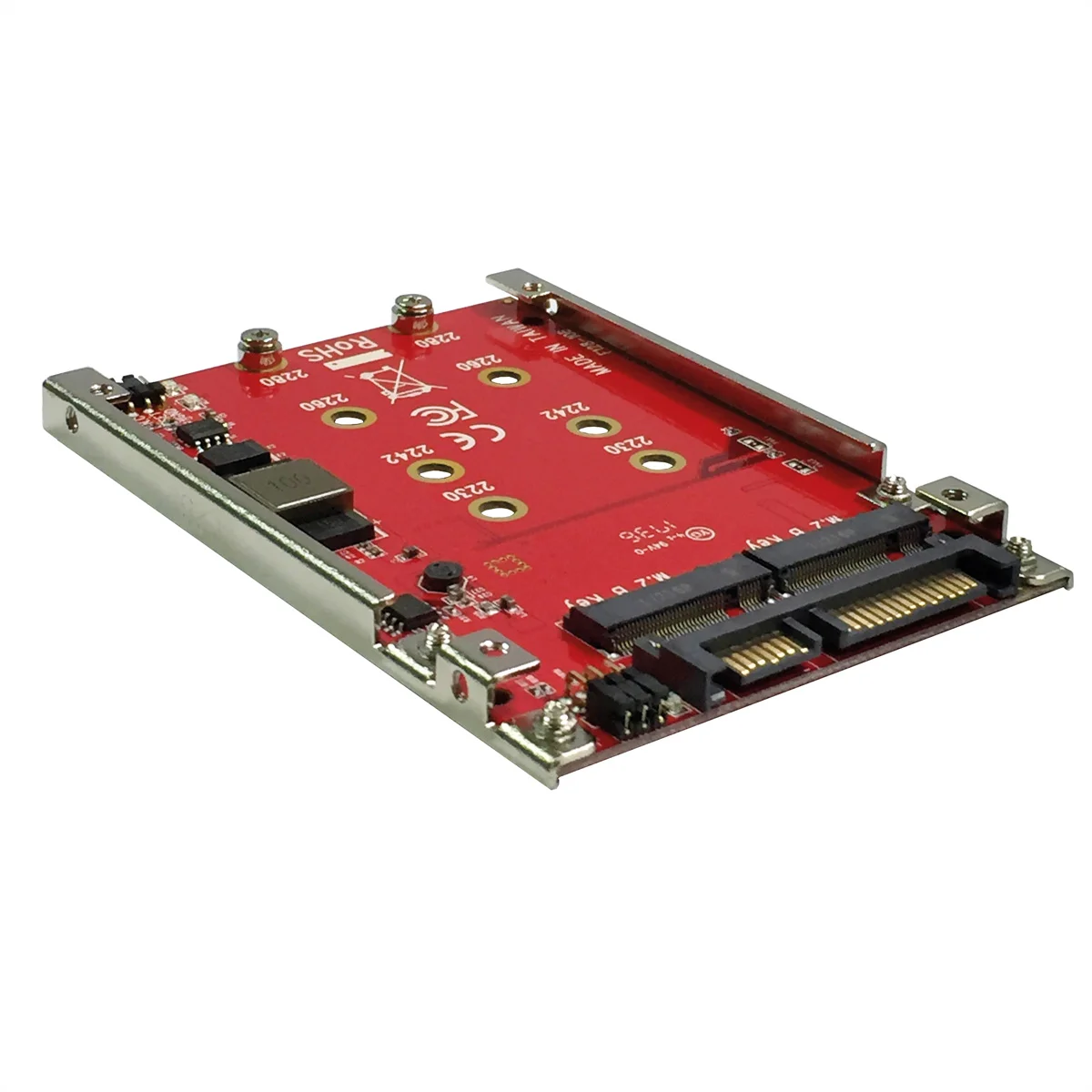 ROLINE M.2 zu SATA III SSD H/W Adapter, 2x M.2 NGFF SSD, Boot- und RAID-fähig