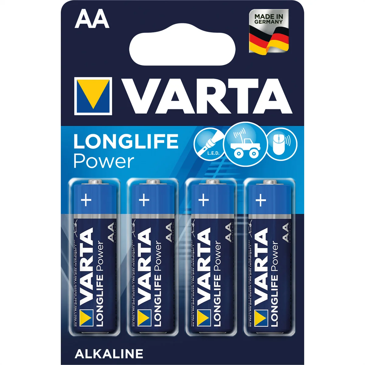 VARTA Batterie Mignon AM-3, AA, LR06, 4er, 1,5V, 4 Zellen per Blister