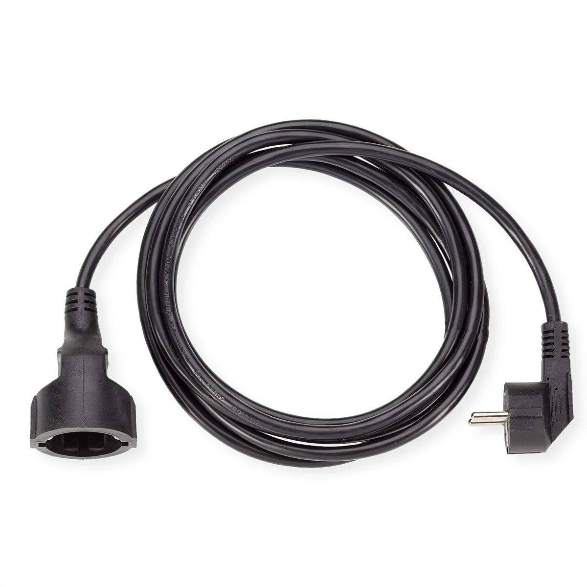 BACHMANN Schutzkontakt-Verlängerungskabel, 230VAC, schwarz, 10 m