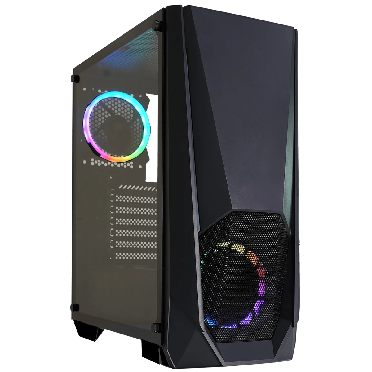 Xilence Xilent Blast X505.ARGB Gaming PC Gehäuse, RGB ATX Midi Tower, schwarz
