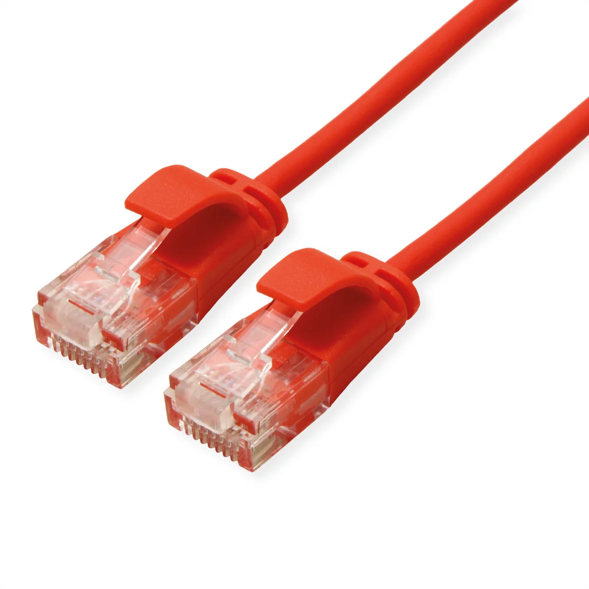 ROLINE UTP DataCenter Patchkabel Cat.6A (Class EA), LSOH, slim, rot, 0,5 m