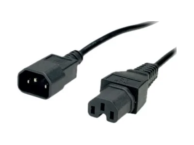 VALUE Netzkabel IEC320/C14 Stecker 1,8m