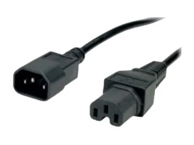 VALUE Netzkabel IEC320/C14 Stecker 0,5m