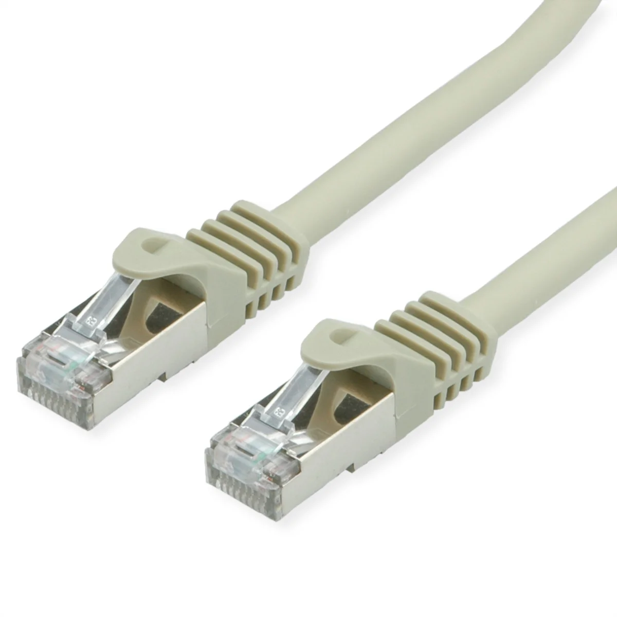 VALUE S/FTP-Kabel Cat.7, mit RJ-45 Steckern (500 MHz / Class EA), grau, 0,5 m