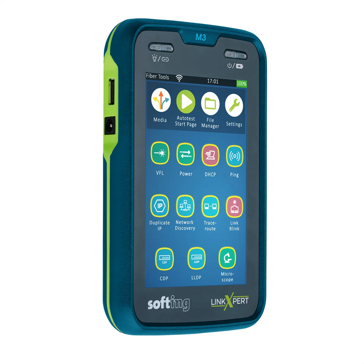 SOFTING LinkXpert M3, 3-Medien-Multitool zum einfachen Testen von LAN-Netzwerken