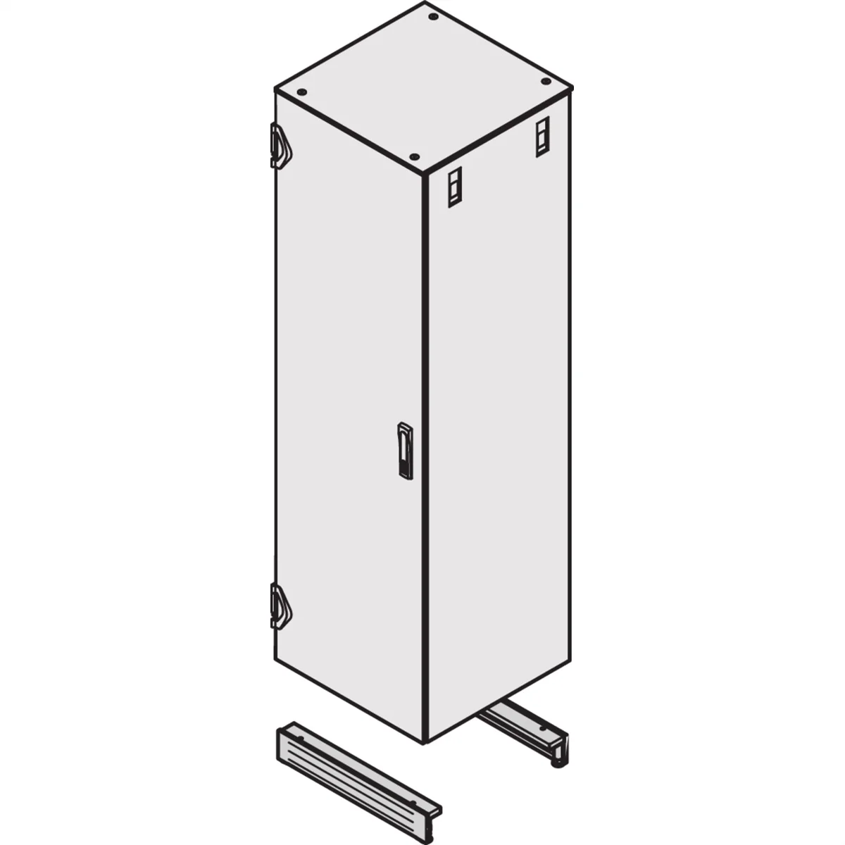 SCHROFF VARISTAR Sockel belüftet, 600 mm breit, RAL7021