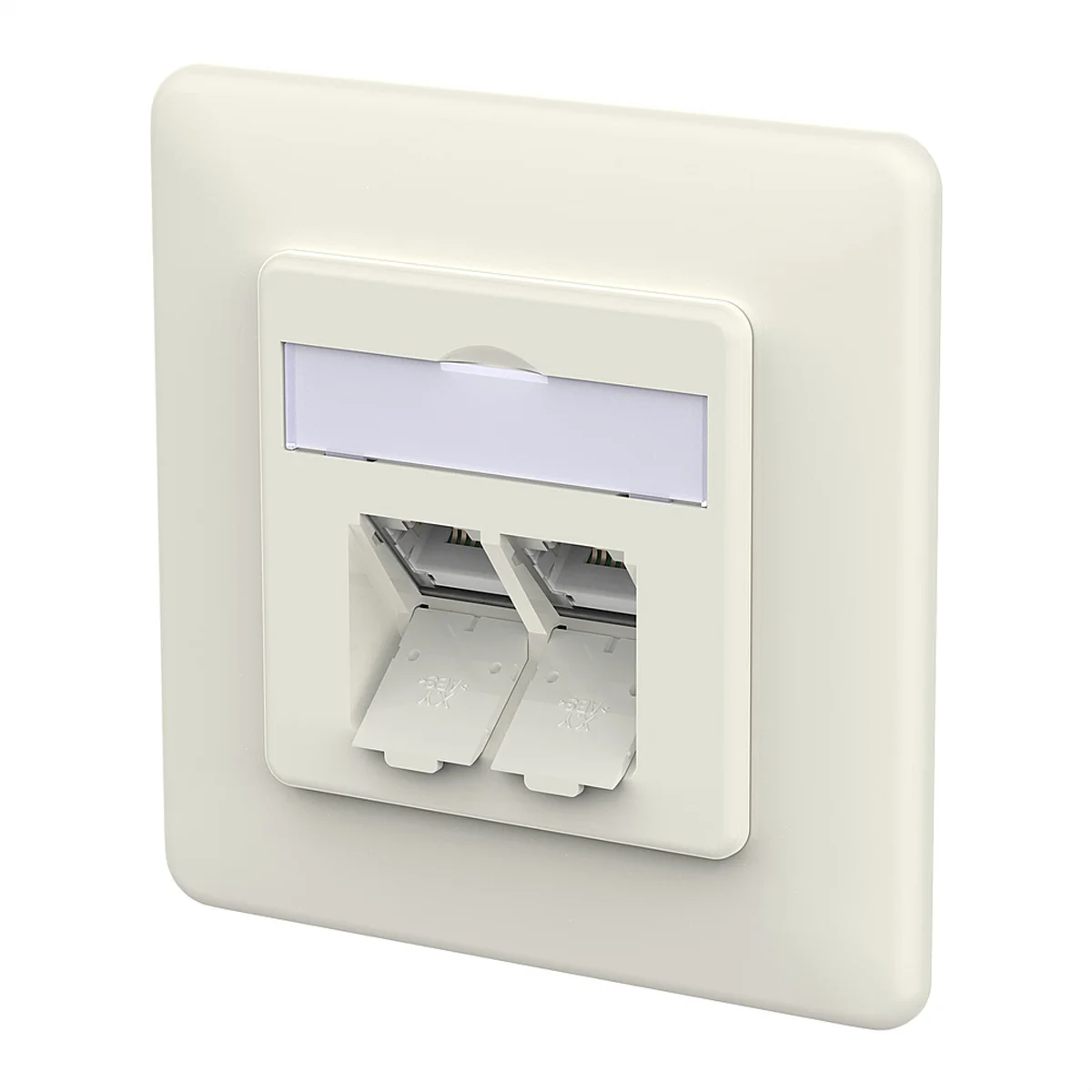 METZ CONNECT E-DAT C6A LSA++ Dose, 2 Port, UP, reinweiß