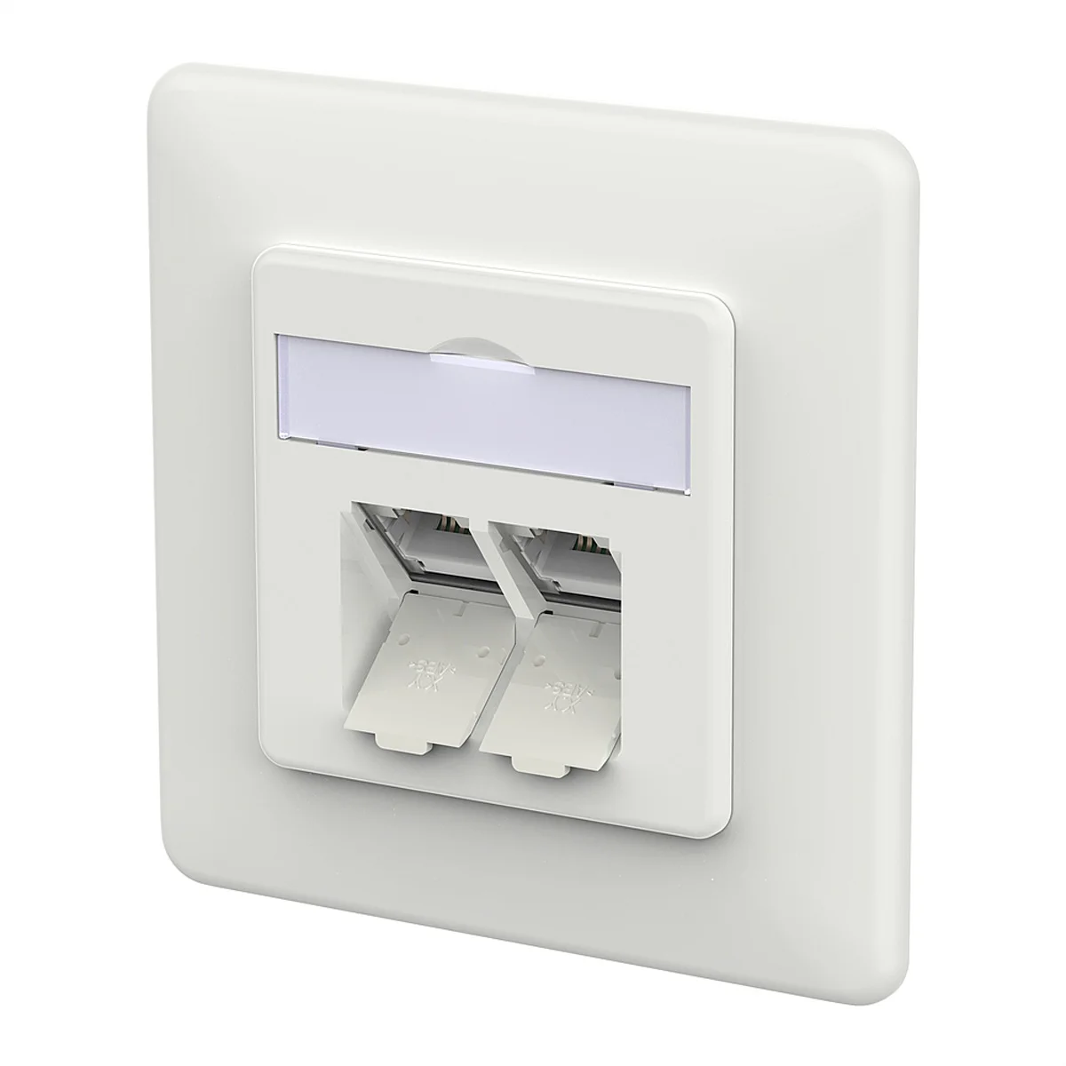 METZ CONNECT E-DAT C6A LSA++ Dose, 2 Port, UP, verkehrsweiß