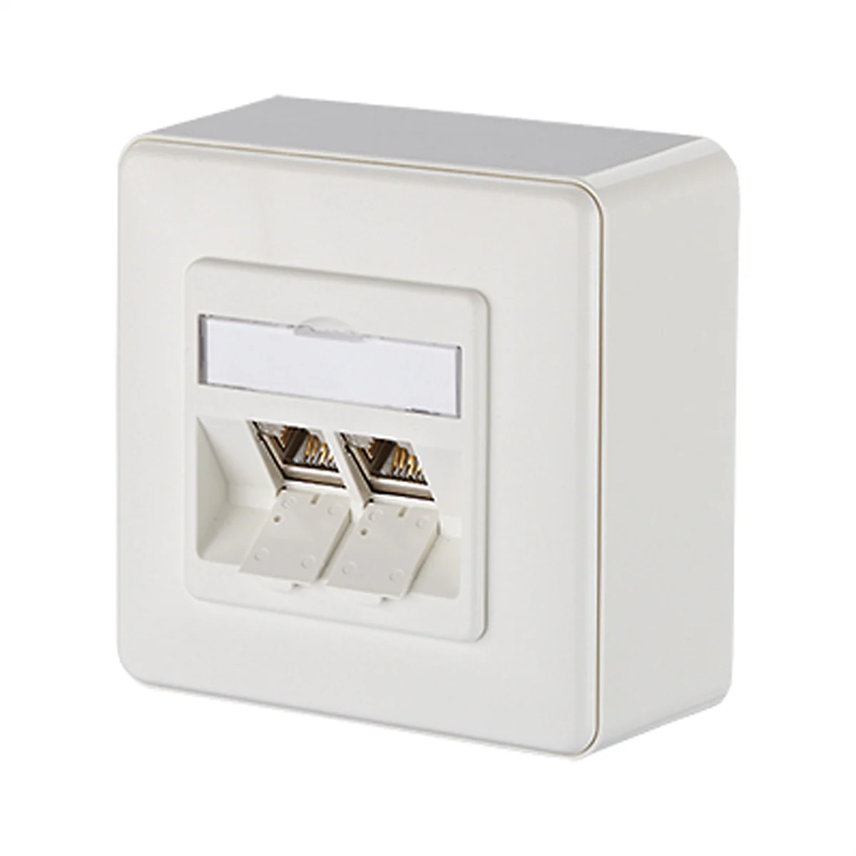 METZ CONNECT Dose AP/2 reinweiss E-DAT Modul 2 Ports, Cat.6 (Class E)