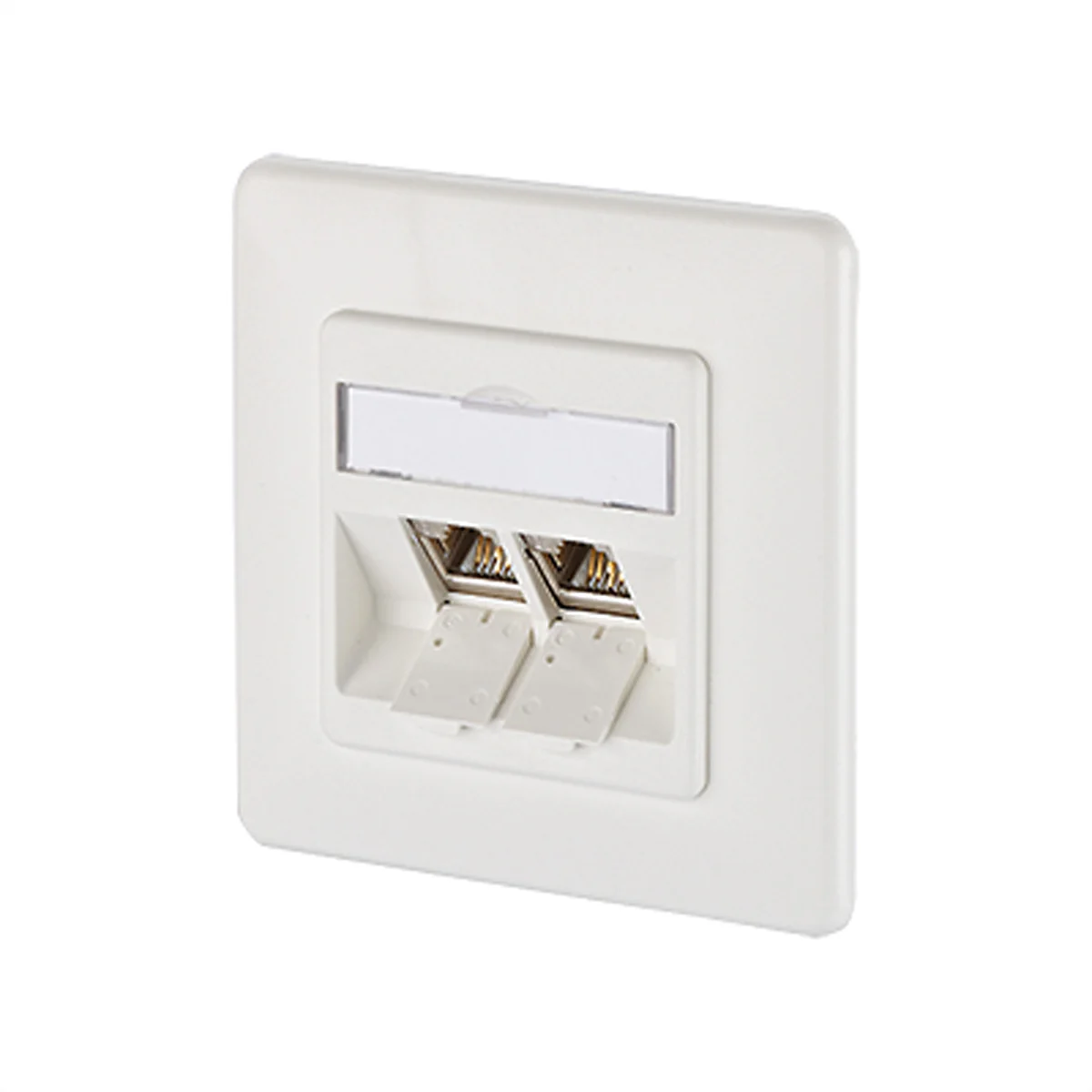 METZ CONNECT Dose UP/2 reinweiss E-DAT Modul 2 Ports, Cat.6 (Class E)