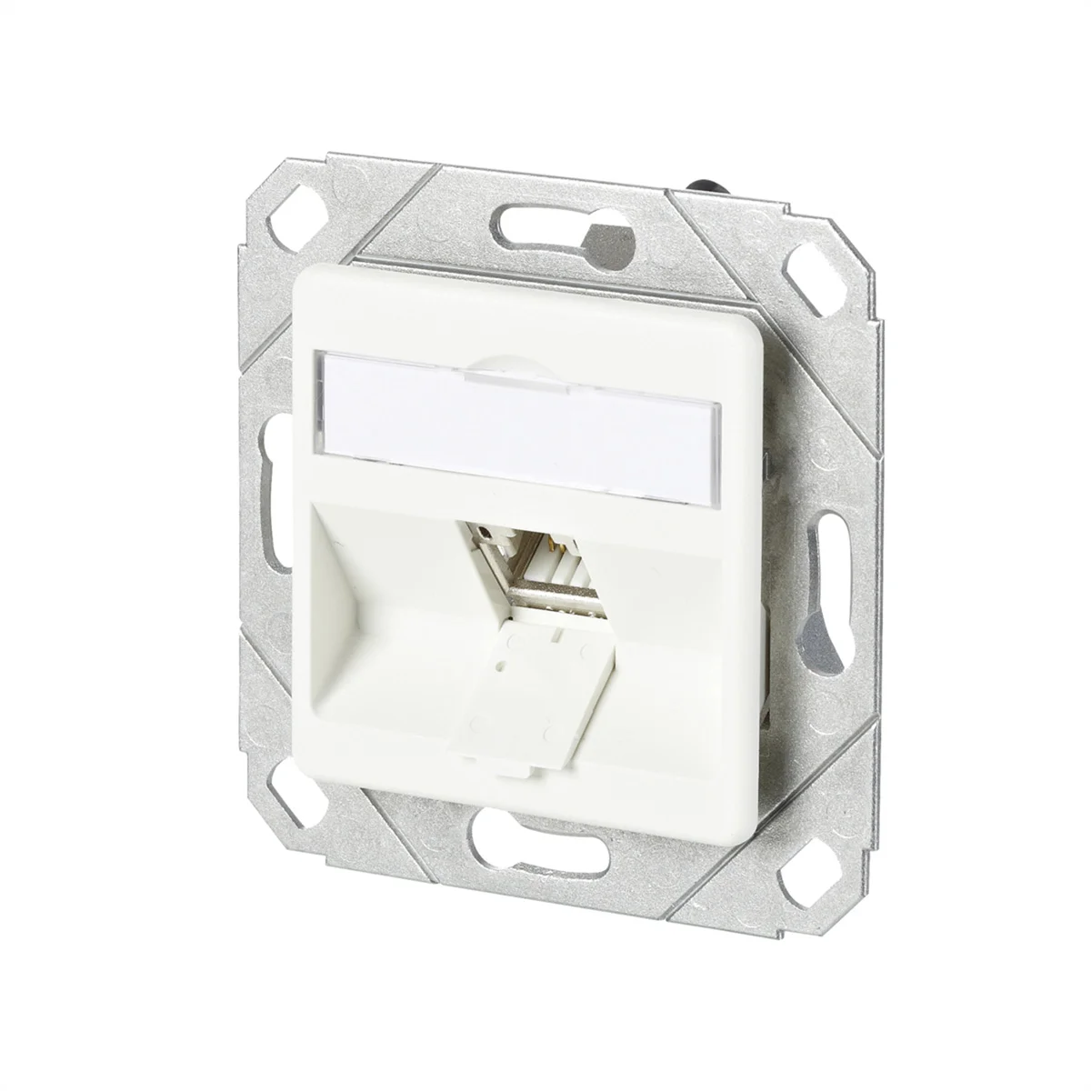 METZ CONNECT C6Amodul 1 Port 180°M UPk-Dose, reinweiß RAL9010