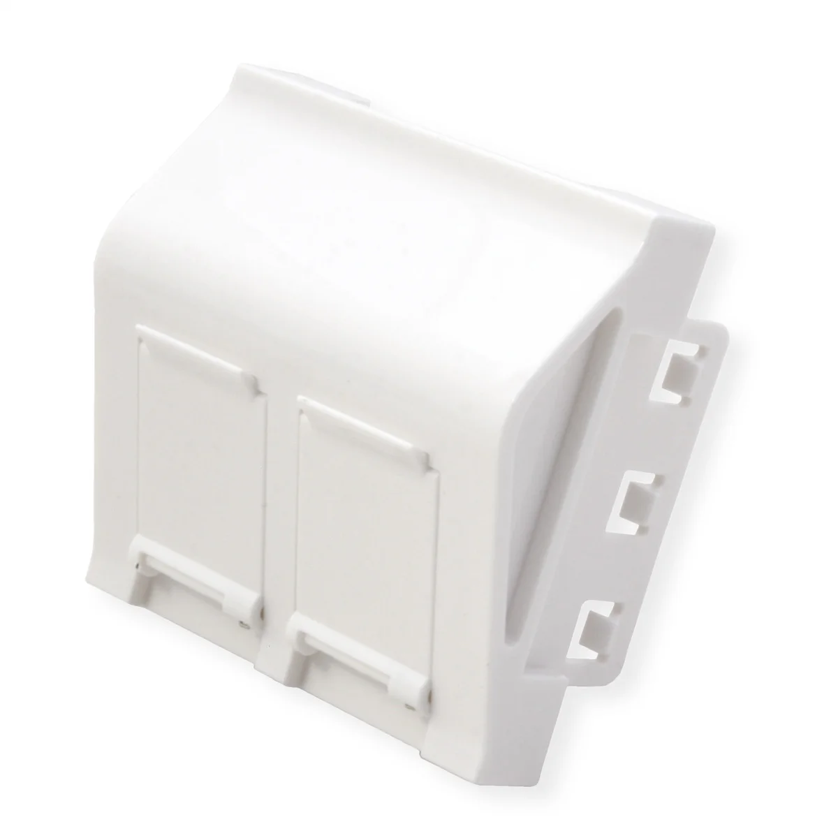 METZ CONNECT Keystone Anschlussdose 45x45 mm, 2 Port unbestückt, reinweiß RAL 9010