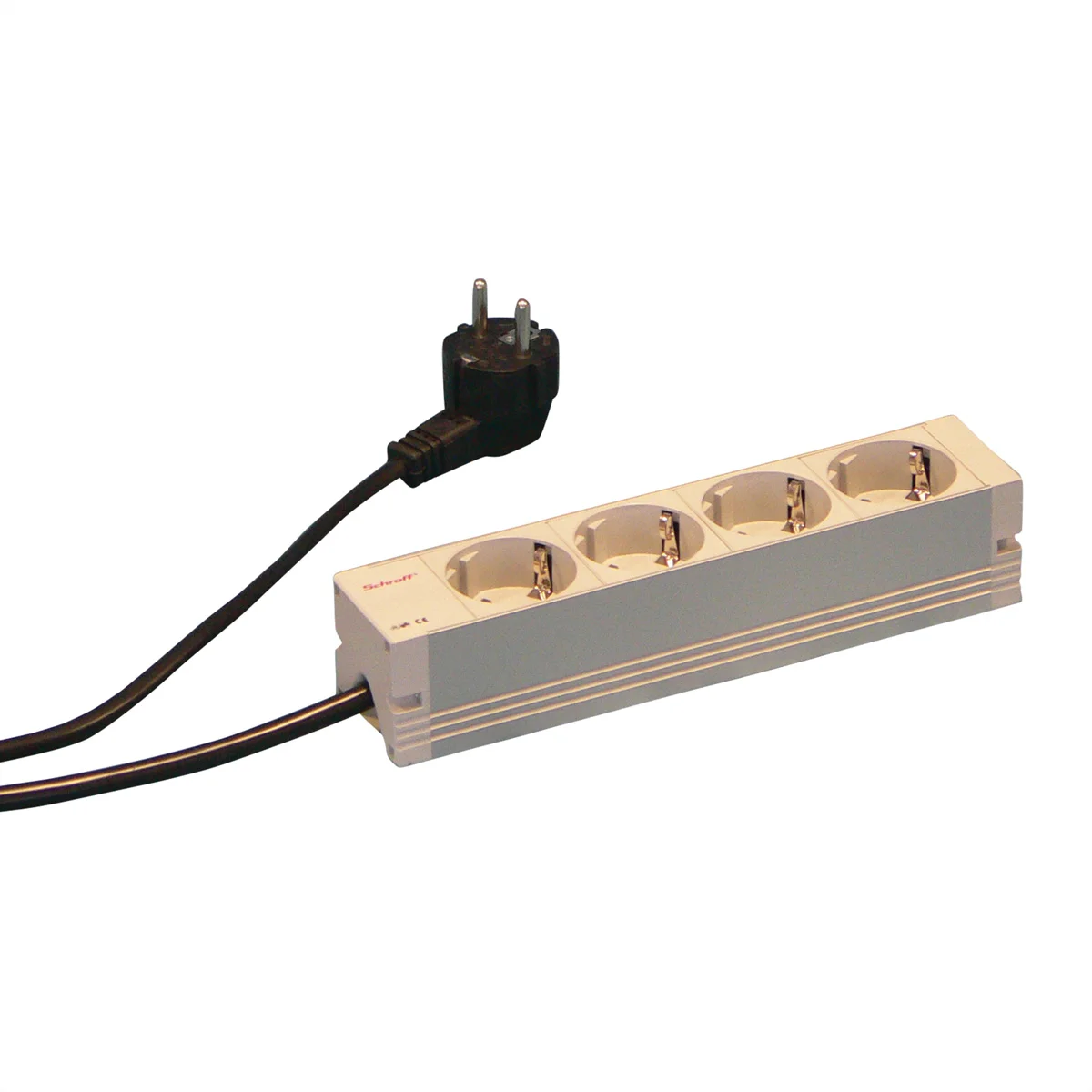 SCHROFF 10"-Steckdosenleiste, 4x Schutzkontakt Deutschland