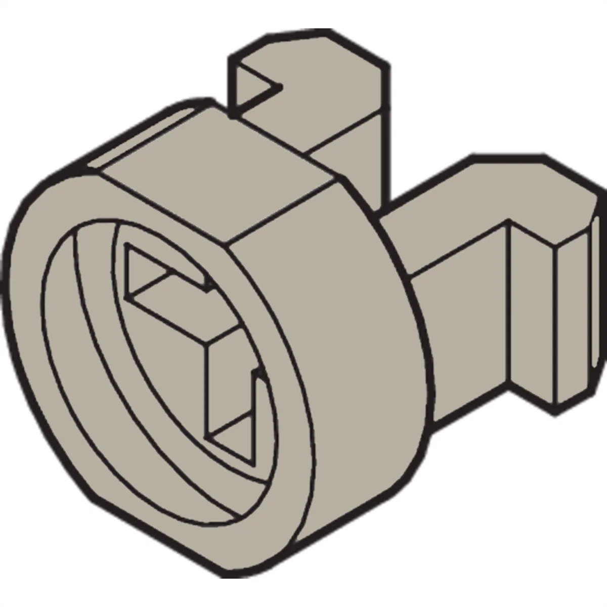 SCHROFF Kunststoff-Nippel - NTS KUNSTST.NIPPEL GRAU 100S