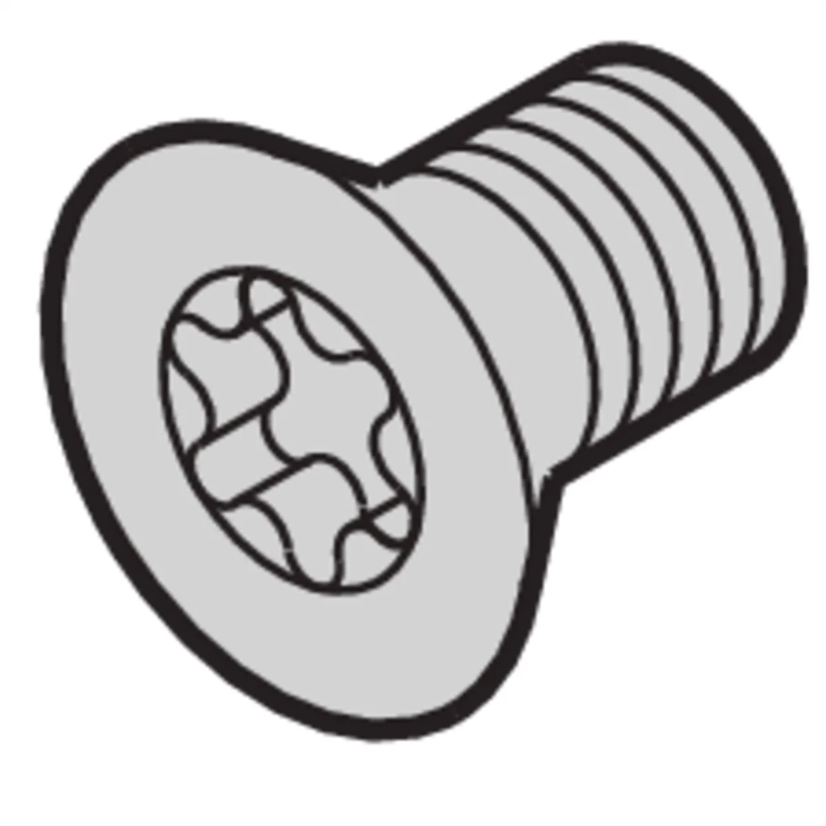 SCHROFF Senkkopfschraube mit Torx - SEKOSCHR-TORX.M4X5 (100STK)